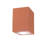 ^SQUARE WALL MOUNTED LUMINAIRE IP65 GU10 TERRACOTTA CEMENT
