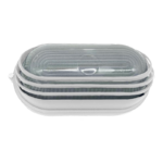 BULKHEAD OVAL 21cm WITH WHITE COVER RAL C3619M