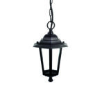 PENDANT LATERN LAMP BLACK IR44 E27 RAL C0026