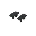 SET OF BLACK PLASTIC END CAPS FOR P109B, 1PC WITH HOLE & 1PC WITHOUT HOLE