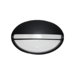 WALL LAMP OVAL 21.5cm WITH COVER BLACK RAL C0026