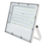 LED WHITE SMD FLOOD LUMINAIRE IP65 50W 4000K 6000Lm 100-277V RA80 IK08 5YRS BREATHING VALVE