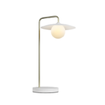 "TABLE LAMP 1xG9
WHITE BASE AND PLATE GOLD TUBE 
WITH ACRYLIC SHADE
"