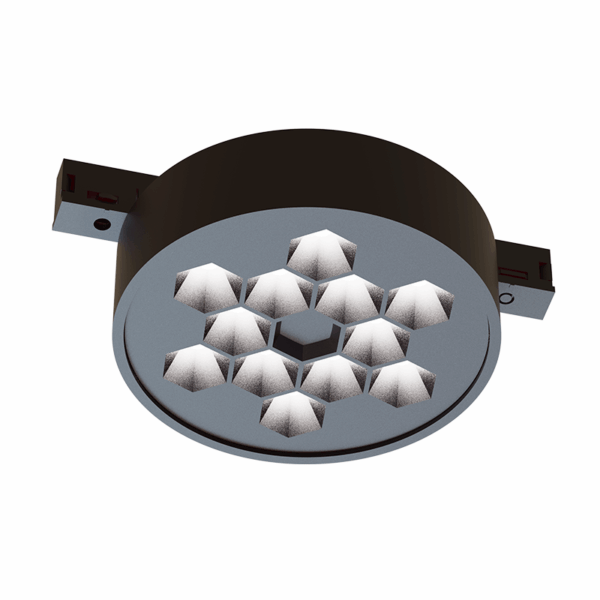MINI BLACK MAGNETIC LUMINAIRE 24V DC 5W 4000K 300LM 50° RA90 5YRS Φ71*32ΜΜ