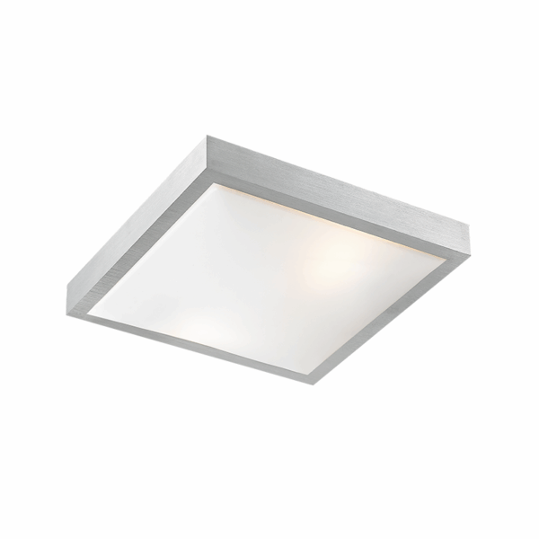 CEILING ACRYLIC SQUARE LIGHT 2ΧΕ27 27Χ27Χ7CM INDIANA