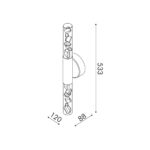 OASIS-WALL LAMP BRONZE ALUMINIUM LED COB 13W CCT 650LM IP20 120X88X533MM - Image 3