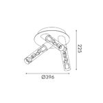 OASIS-CEILING LAMP*3 SAND WHITE ALUMINIUM LED COB 22W CCT 1100LM IP20 396X396X225MM - Image 3