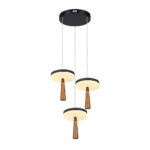 ASIAN-PENDANT LAMP*3 SAND BLACK ALUMINIUM LED SMD 32W CCT 2080LM IP20 385X1500MM