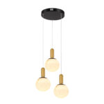 MARBELLA-PENDANT LAMP*3 SAND BLACK ALUMINIUM LED SMD 33W CCT 2145LM 440X440X1500MM