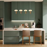 ASIAN-PENDANT LAMP*4 SAND BLACK ALUMINIUM LED SMD 42W CCT 2730LM IP20 965X164X1500MM - Image 2