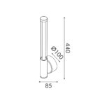 CANDELERA-WALL LAMP SAND BLACK ALUMINIUM LED SMD 7W CCT 490LM IP20 100X85X440MM - Image 3