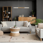 OASIS-PENDANT LAMP SAND WHITE ALUMINIUM LED COB 15W CCT 750LM IP20 738X90X1500MM - Image 2