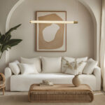 MYSTIQUE-PENDANT LAMP GOLD SAND BLACK ALUMINIUM LED SMD 42W CCT 2520LM IP20 1175X45X2000MM - Image 2