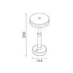 ASIAN-TABLE LAMP SAND BLACK ALUMINIUM LED SMD 11W DIMMABLE 2700K 715LM IP20 164X350MM - Image 2