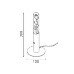 OASIS-TABLE LAMP SAND WHITE ALUMINIUM LED COB 7W DIMMABLE 2700K 350LM IP20 150X150X380MM - Image 2