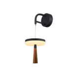 ASIAN-WALL LAMP SAND BLACK ALUMINIUM LED SMD 11W CCT 715LM IP20 164X222X400-700MM