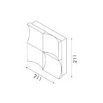 CHESSY-WALL LAMP GOLD SAND WHITE ALUMINIUM LED SMD 21W CCT 1050LM IP20 211X55X211MM - Image 3