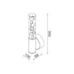 OASIS-WALL LAMP BRONZE ALUMINIUM LED COB 7W CCT 350LM IP20 100X88X306MM - Image 2