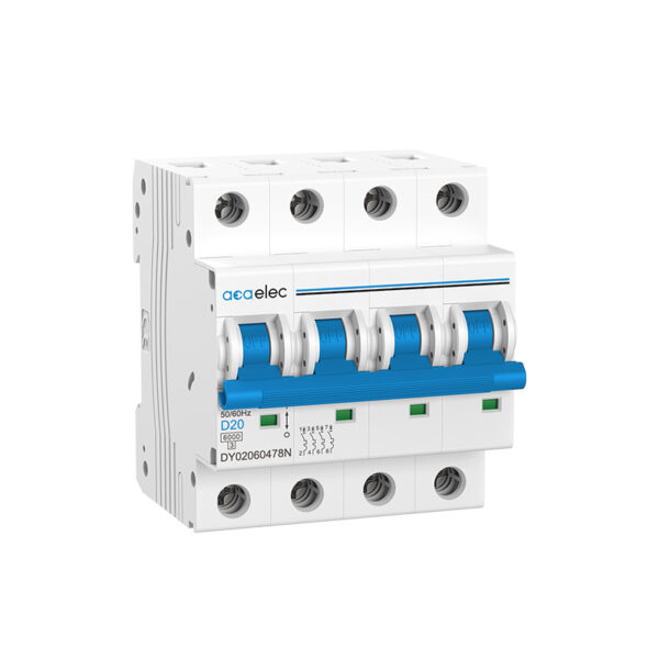 MCB 4P D20 6kA 4M