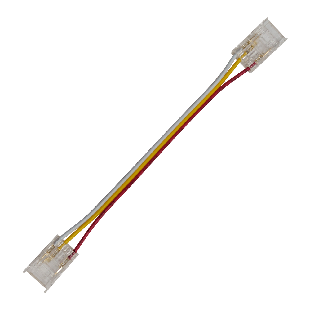 CONNECTOR FOR COB CCT STRIP 10mm PCB WIDTH-3 WIRES IN THE MIDDLE - Image 1