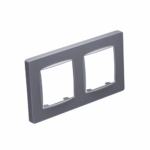 PRIME 2 GANG FRAME CLASSIC IP20 MAT ALUMINIUM - Image 2