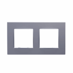 PRIME 2 GANG FRAME CLASSIC IP20 MAT ALUMINIUM