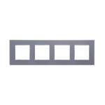 PRIME 4 GANG FRAME CLASSIC IP20 MAT ALUMINIUM