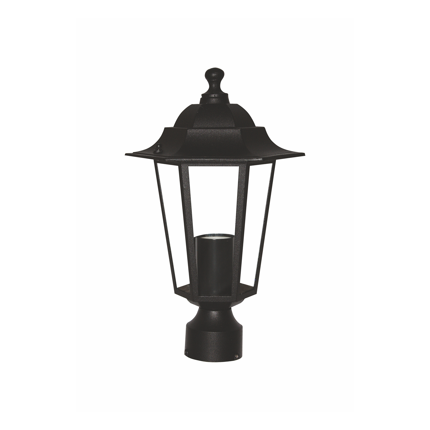 HI6024BMS LANTERN HEAD Φ60 FOR SMALL COLUMN BLACK RAL C0026 - Image 1