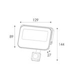 ΠΡΟΒΟΛΕΑΣ LED SMD ΜΑΥΡΟΣ ΜΕ ΑΙΣΘΗΤΗΡΑ 20W 3CCT 2000LM 185-265V RA>80 IP66 - Image 2