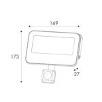ΠΡΟΒΟΛΕΑΣ LED SMD ΛΕΥΚΟΣ ΜΕ ΑΙΣΘΗΤΗΡΑ 30W 3CCT 3000LM 185-260V RA>80 IP66 - Image 2